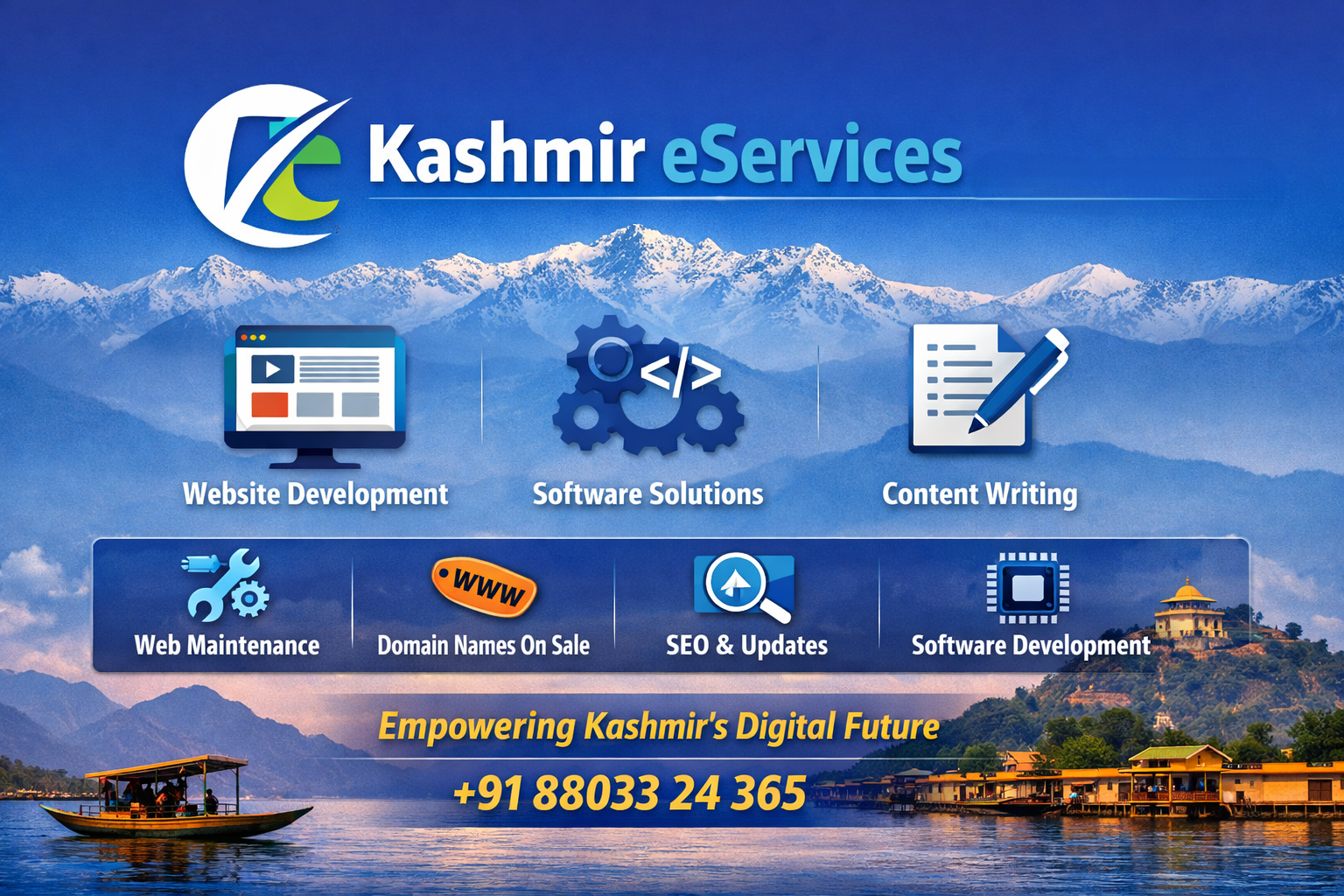 Kashmir eServices — Website Development, Software & Content Solutions Powering Kashmir's Digital Future